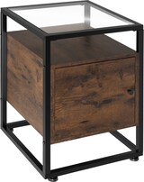 thumbnail of tectake Table de chevet Dudley 40 x 43 x 60,5 cm - Bois foncé industriel, rustique -404682