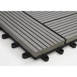 thumbnail of Pavimento em WPC Rhone, com aspeto de madeira para varanda/terraço, 11x cada 30x30cm = 1m2 ~ Premium, cinzento