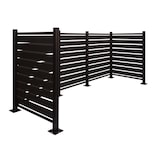 thumbnail of Recinzione per cassonetti in alluminio HWC-K57, rivestimento per cassonetti, effetto legno, estensibile 130x300x110cm ~ antracite