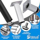 thumbnail of Möbelfuß verstellbar Sofafuß belastbar bis 50 kg Stahlrohrfuß Sockelfuß Tischbein Rund Edelstahl