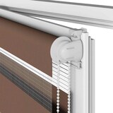 thumbnail of vidaXL Doppelrollo Braun 115x200 cm Stoffbreite 110,9 cm Polyester