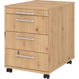 thumbnail of bümö Rollcontainer mit Schubladen, Container abschließbar aus Holz in Asteiche - Rollwagen für's Büro als Schreibtisch Unterschrank, Bürocontainer