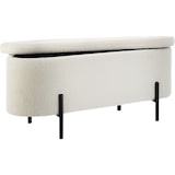 thumbnail of tectake Banc LANJA rembourré, en tissu bouclé et avec espace de rangement - Bouclé crème/ blanc - 405233