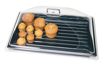 CAMBRO DD1220SCW-135 - Coberta em forma de abóbada com 1 abertura no lado largo - 50,8 x 30,5 x 16,8 cm - Transparente