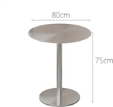 thumbnail of Gastronomie-Edelstahltisch für Bar und Restaurant – Schlanke Ausführung – Runder Tisch Ø80×75cm【BXG-BY80】