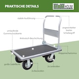 thumbnail of Plattformwagen 300 kg luftbereift Transportwagen Handwagen Transportkarre