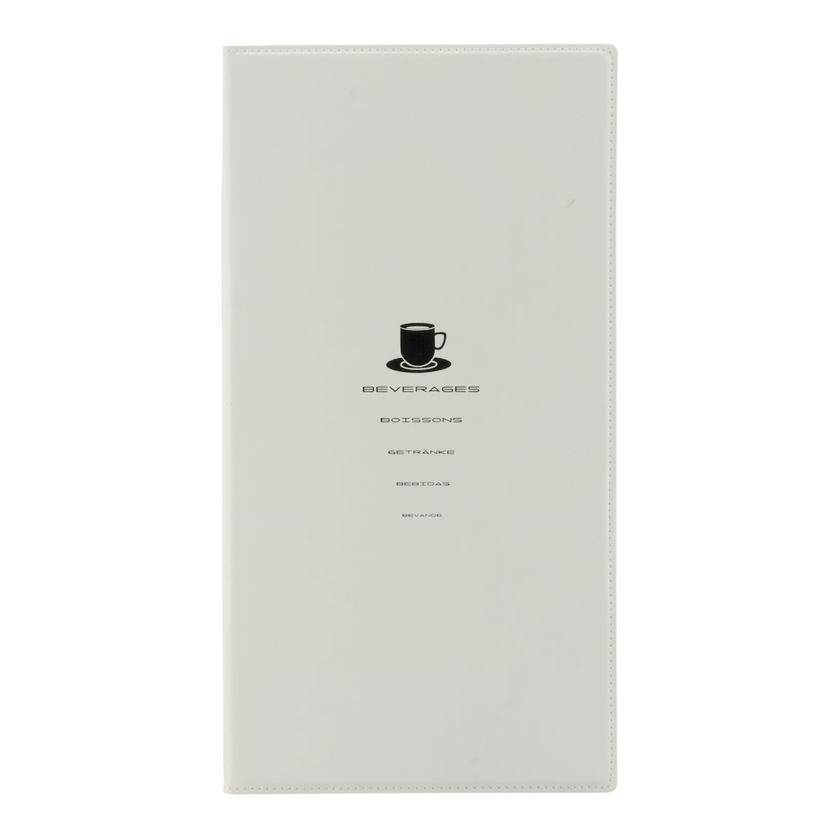 Securit® Menu de bebidas A45 "Trendy" - Branco - Pele sintética - 4 vistas