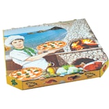 thumbnail of 100x Pizzakarton aus Mikrowellpappe mit neutralem Motiv 33 x 33 x 3 cm