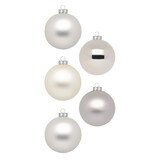 thumbnail of 24 Weihnachtskugeln 3cm Glas Christbaumkugeln Weihnachtsbaumkugeln creme silber