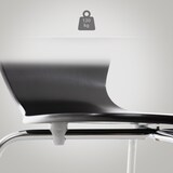 thumbnail of Décoshop26 - Chaise de cuisine salle à manger x1 empilable dossier triangle en bois noir et métal chromé 10_0003332