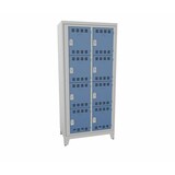 thumbnail of Vinco - Vestiaire monobloc visitable 2 colonnes / 8 portes superposées h197,9 x l89,2 gris/bleu
