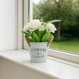 thumbnail of Relaxdays Kunstblumen im Topf, 3er Set künstliche Pflanzen, Dekoblumen, lebensechte Plastikblumen, HxD: 21 x 18 cm, weiß