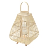 thumbnail of ECD Germany Bambus Laterne, Windlicht 63,5 cm Holzfarbe, Gartenlaterne mit Henkel & Glaseinsatz, Bambuslaterne, Kerzenhalter Innen/Außen, Deko Laterne