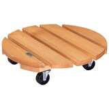 thumbnail of WAGNER Pflanzenroller TOSCANA Ø 38 x 10,5 cm, innen & außen, Holz geriffelt, terracotta, max. 150 kg, EU Ware - 20016301