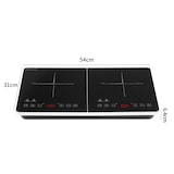 thumbnail of Sommertal Induktionskochfeld 2 Platten 3500W Tragbar Super-Slim Design bis 240 °C mit 4h Timer, Touch-Bedienung