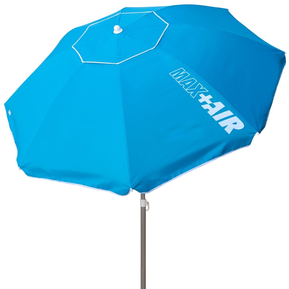 Sombrilla playa antiviento Ø220 cm c/mástil reclinable y revestimiento UV50 Aktive