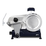 thumbnail of H.Koenig Elektrischer Alleschneider MSX256, professionell, Schnitt 0-12 mm, italienische Klinge 25 cm, eingebauter Schärfer, 282 rpm, Nachtblau