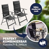 thumbnail of CASARIA® Alu Gartenstühle 2er Set Gepolstert 8-Fach Verstellbar Anthrazit