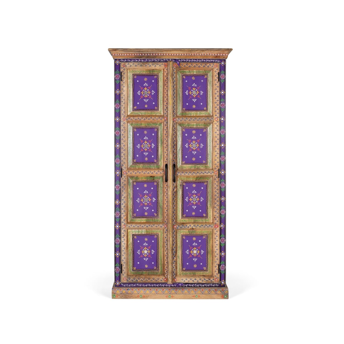 Armario de madera de mango pintado a mano