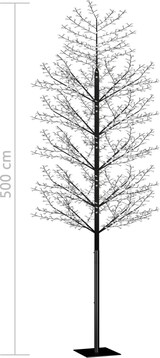 thumbnail of vidaXL Weihnachtsbaum 2000 LEDs Warmweißes Licht Kirschblüten 500 cm