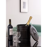 thumbnail of Jinfa kleiner Mülleimer mit deckel vintage Komposteimer Küche Metall retro Oscar Tonne Metalleimer schwarz klein Ø 21,5 cm - 7L