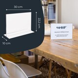 thumbnail of HMF Acryl Tischaufsteller DIN A4, Doppelseitiger T-Ständer Aufsteller, Querformat, Glasklar