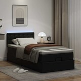 thumbnail of vidaXL Ottoman-Bett mit Matratzen & LEDs Schwarz 100x200 cm Kunstleder