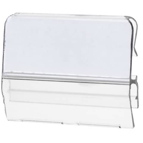 Sichtreiter für Stützplatten, verschiebbar, 34 mm breit, transparent 10 Stück