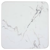 thumbnail of Tischplatte quadratisch weißer Marmor mit silberner Umrandung 60cm Montmartre - Oviala