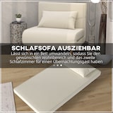 thumbnail of Schlafsofa Klappsofa Cremeweiß 78x80x94 cm 2in1 mit 6fach verstellbarer Rückenlehne Liegefunktion Zusatzbeinen Kissen