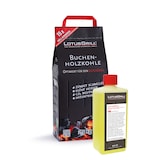 thumbnail of LotusGrill Buchenholzkohle 2,5 kg Sack inkl. LotusGrill Brennpaste 500 ml, beides entwickelt für raucharmes Grillen mit dem LotusGrill