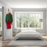 thumbnail of Relaxdays Türgarderobe klappbar 2x, zum Einhängen, Türhaken 6 Kleiderbügel, Metall & Holz, für 2 cm Türfalz, schwarz