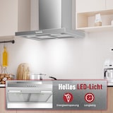 thumbnail of A++ Dunstabzugshaube 60cm Umluft & Abluft mit 380 m³/h Luftleistung, Abzugshaube mit 2 Aktivkohlefiltern, 2 Fettfiltern, 3 Leistungsstufen, 2 LEDs