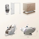 thumbnail of Massagesessel, Zero Gravity Funktion,Bluetooth und Heizung,Massagestuhl Relaxsessel mit Wärmefunktion,Massagestuhl mit SL-Schiene weiß【GH-L11】
