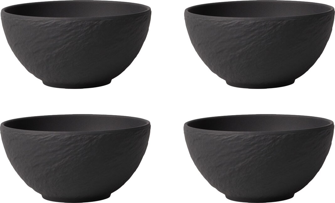 Villeroy & Boch Manufacture Rock Bol schwarz Ø 14,0 cm 4er Set