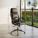 thumbnail of Cadeira de escritorio Siddar preto antigo