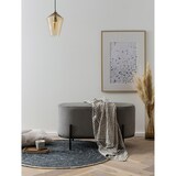 thumbnail of SalesFever Polsterhocker | Stoffbezug in Cord-Optik | Metallgestell | B 80 x T 40 x H 42 cm | grau – schwarz