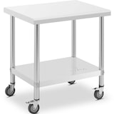 thumbnail of Royal Catering Mesa de acero inoxidable con ruedas - PREMIUM - 60 x 80 cm - 135 kg -