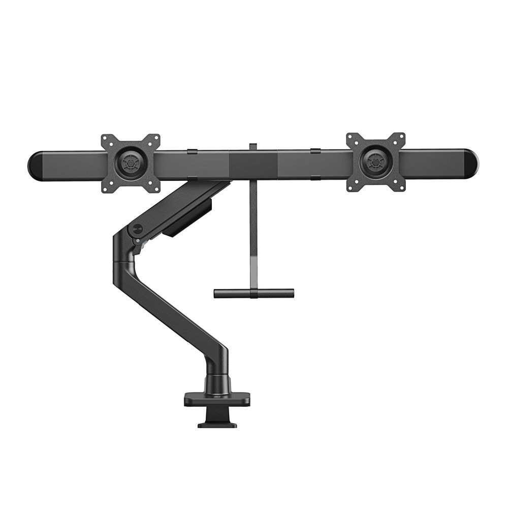 ACT AC8344 Premium Dual Monitorarm | Gasveer | Crossbar | 2 monitoren tot elk 32"en 9Kg | VESA | Kantelen/Roteren/Zwenken | Zwart