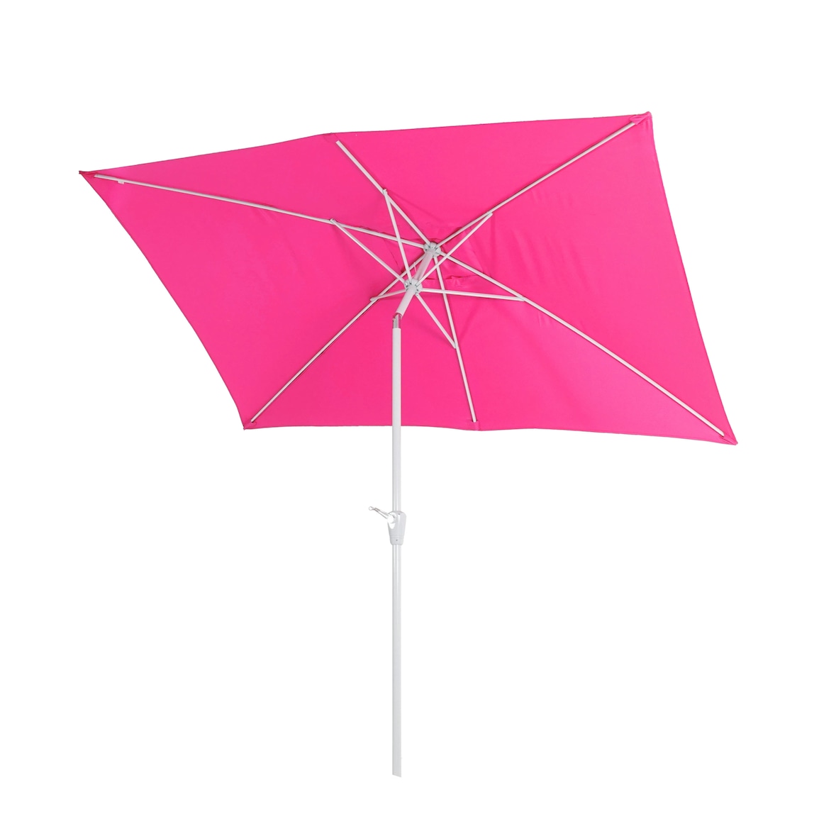 Parasol N23, tuinparasol, 2x3m rechthoekig kantelbaar, polyester/aluminium 4,5kg UV-bescherming 50+ ~ roze