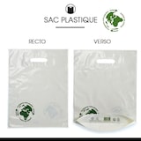 thumbnail of Sacchetto di plastica 3 bottiglie LDPE bianco manici ritagliati 30x40+4,5 cm per 1000 unità – Gimex