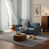 thumbnail of Divano 3 posti design moderno per soggiorno e salotti in tessuto Portland - Blu-DI111515BL
