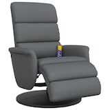 thumbnail of vidaXL Massagesessel mit Fußteil Grau Kunstleder