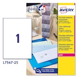 thumbnail of Etiquetas adesivas de poliéster transparentes brilhantes-Adesivo permanente-210x297mm, 1 etiqueta por folha-25 folhas-impressora a laser