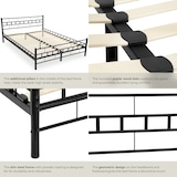 thumbnail of tectake Lit design moderne avec sommier  Noir
