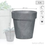 thumbnail of Prosperplast - CUBE BETON EFFECT 2,2L Topf - 17x17x15cm in der Farbe Marengo