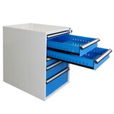 thumbnail of PROREGAL Schubladenbox mit 6 Schubladen für Werkbank Rhino| HxBxT 80x53x70cm | Traglast 60kg | Lichtgrau/Lichtblau