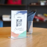 thumbnail of Danieli - Espositore Porta Menu da Tavolo 10 Pezzi - Portalistino A5 Acrilico Trasparente Con Base a T