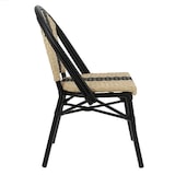 thumbnail of Ligne CHR Chaise Andorre, structure aluminium, assise/dossier polypropylène tressé, noir,ivoire,beige