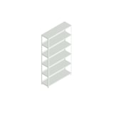 thumbnail of Aktenregal, Grundfeld, HxBxT 1850x1000x300mm, Fachl. 60kg, 6xStahlboden, 6 OH